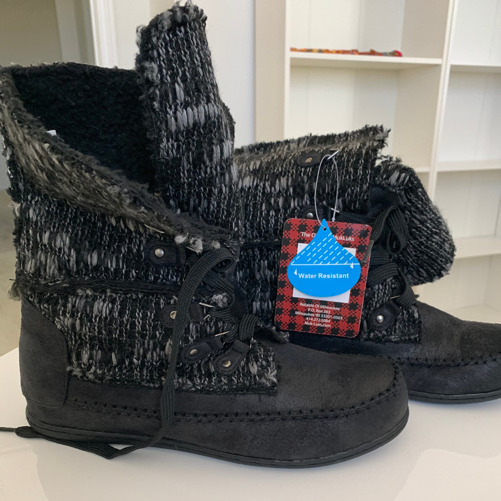 Muk Luks Women's Lilly Lace Up Boots - Black - 10